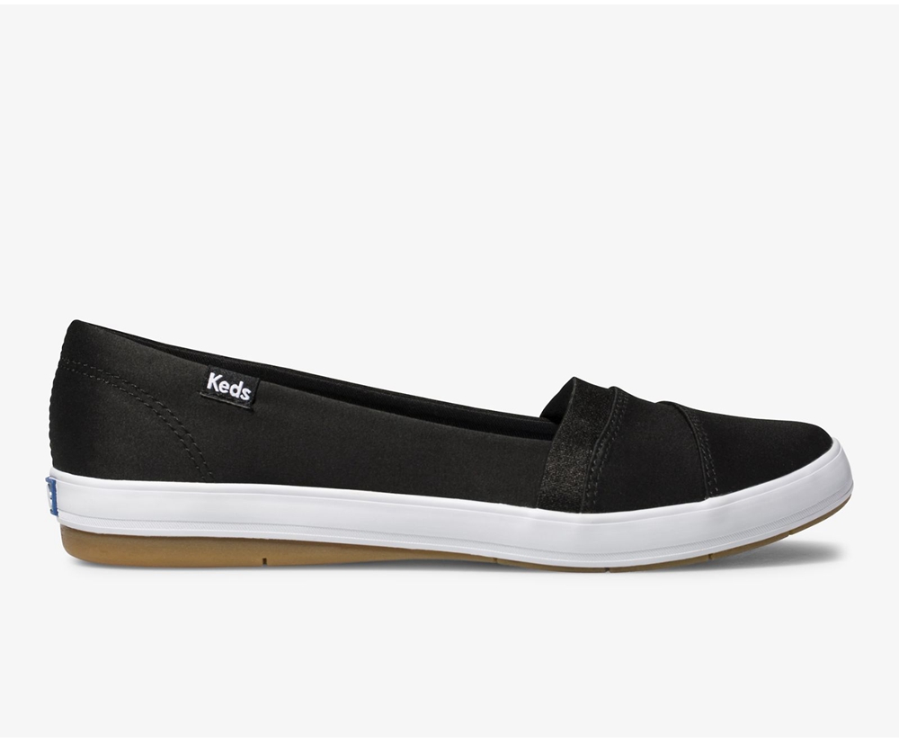 Keds Womens Slip Ons Black - Carmel - 829HAFLTR